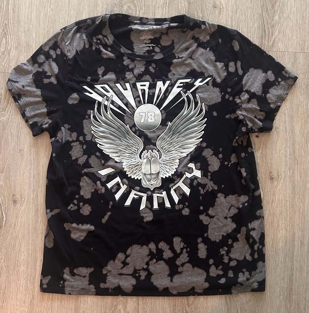 Journey Infinity 78 Band T-Shirt Acid Wash Graphic Tee
